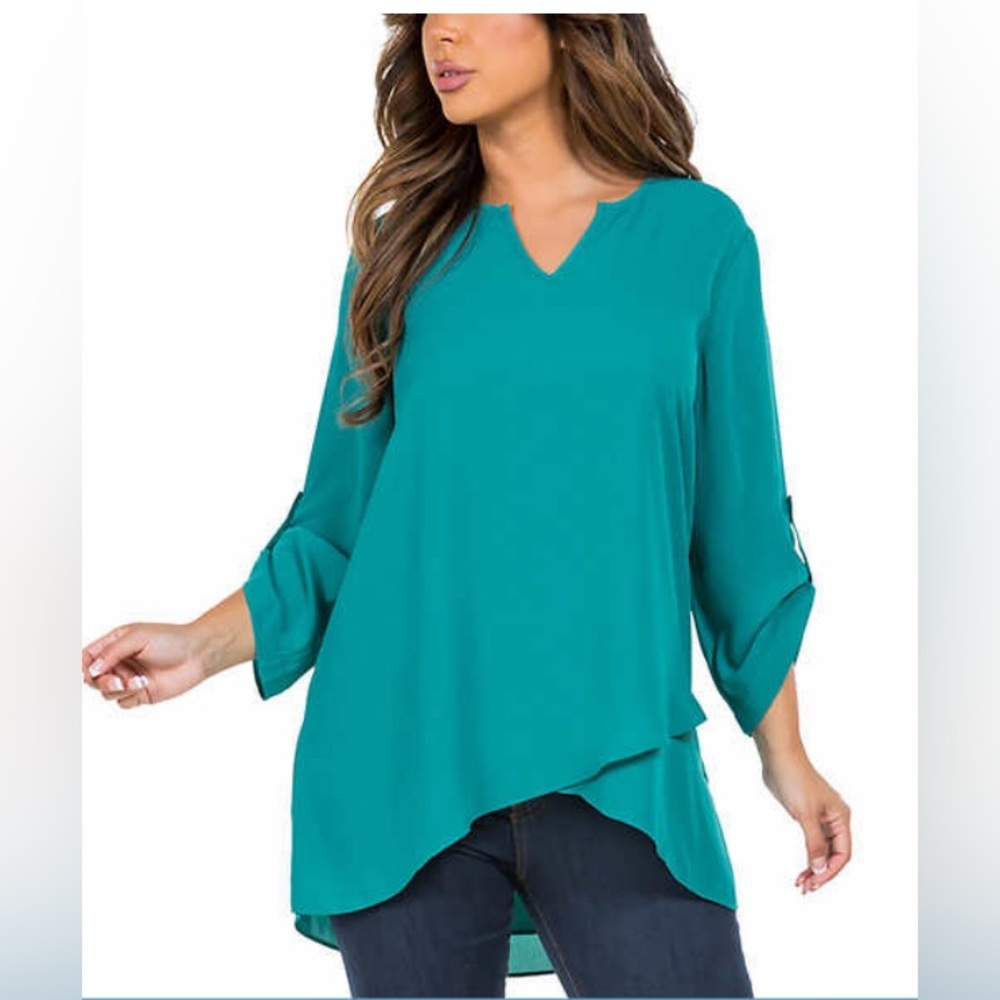 Fever Ladies' V-Neck Crepe Blouse